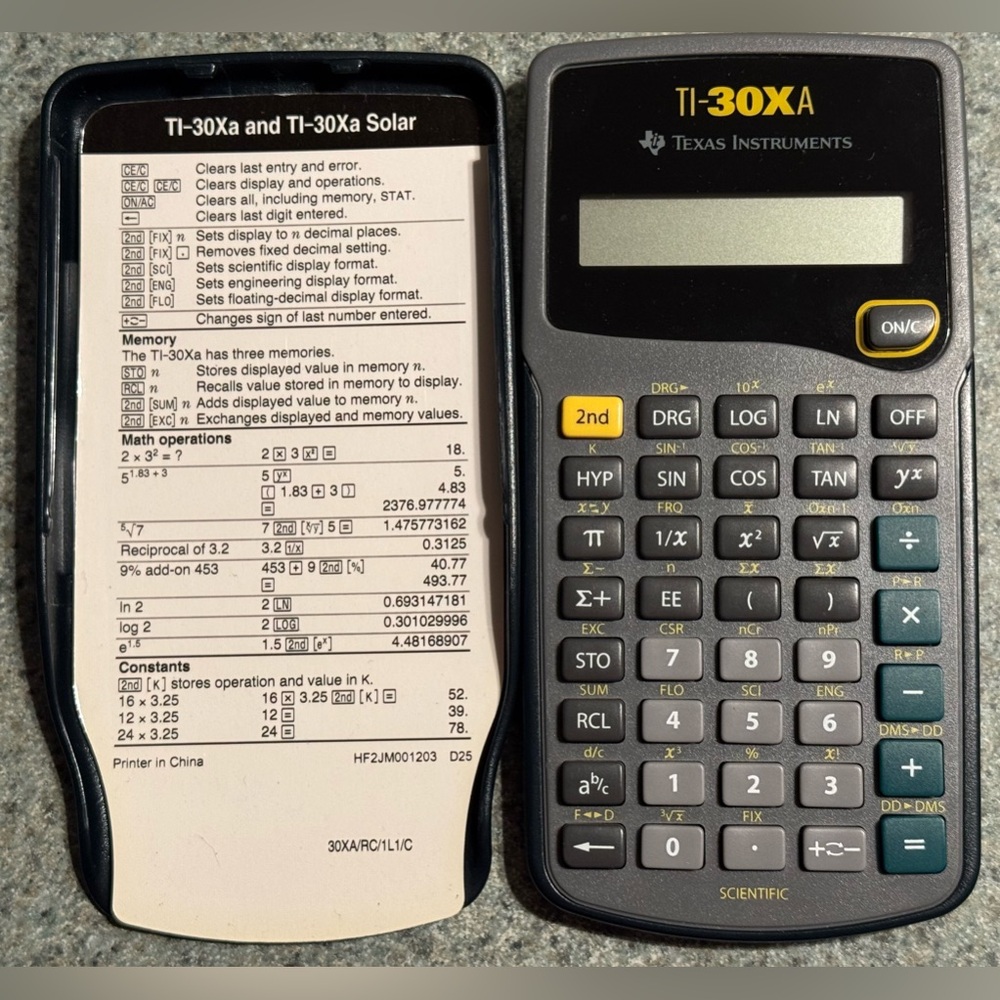 Texas Instruments TI-30xa Scientific Calculator